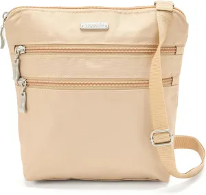 Baggallini Essential Crossbody Bags for Women 9x8 Organized Lightweight Washable Nylon Travel Handbag Purse w/RFID Protection