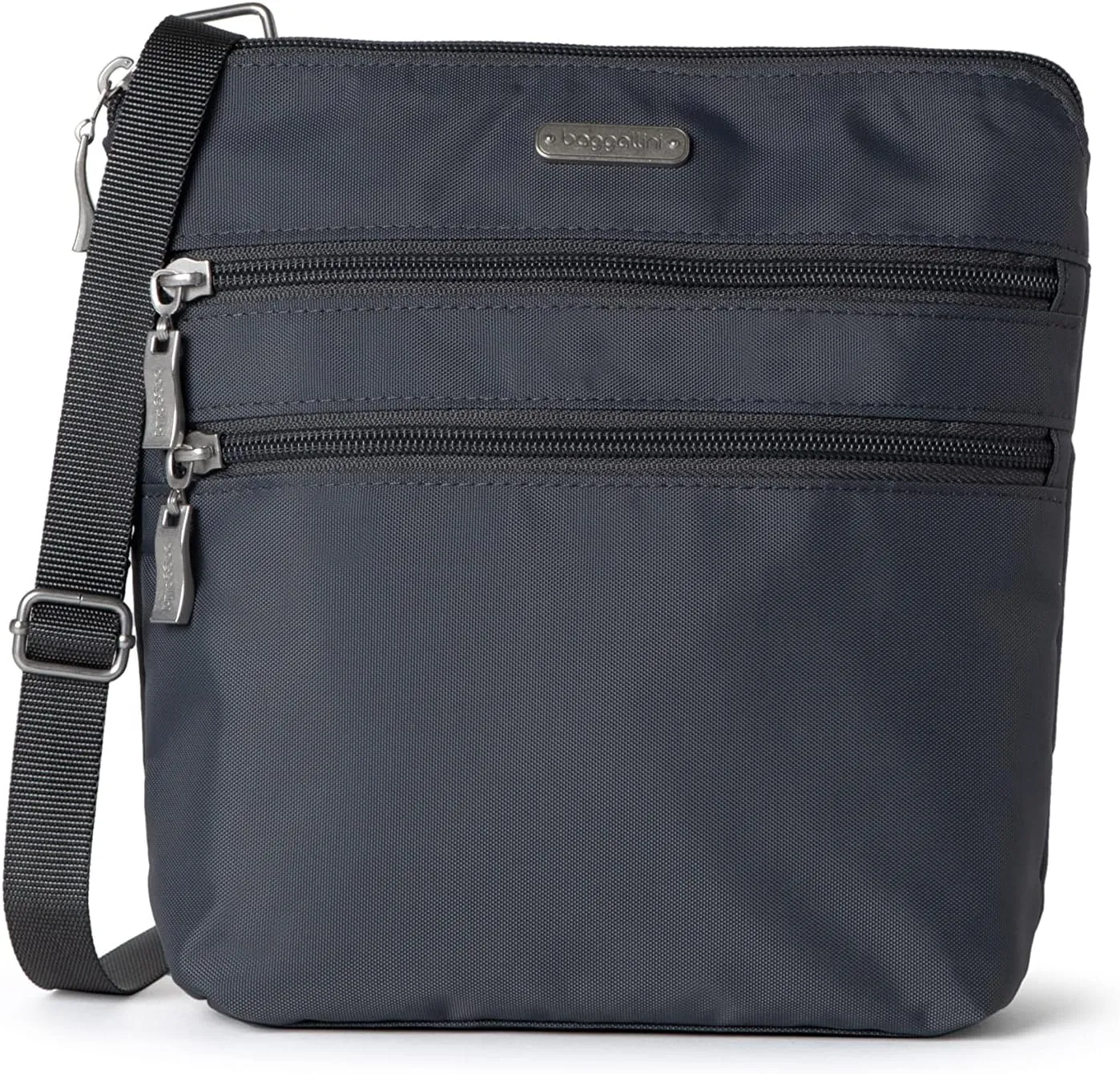 Baggallini Essential Crossbody Bags for Women 9x8 Organized Lightweight Washable Nylon Travel Handbag Purse w/RFID Protection