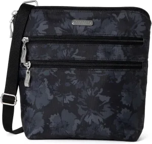 Baggallini Essential Crossbody Bags for Women 9x8 Organized Lightweight Washable Nylon Travel Handbag Purse w/RFID Protection