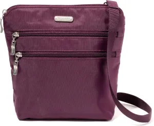 Baggallini Essential Crossbody Bags for Women 9x8 Organized Lightweight Washable Nylon Travel Handbag Purse w/RFID Protection