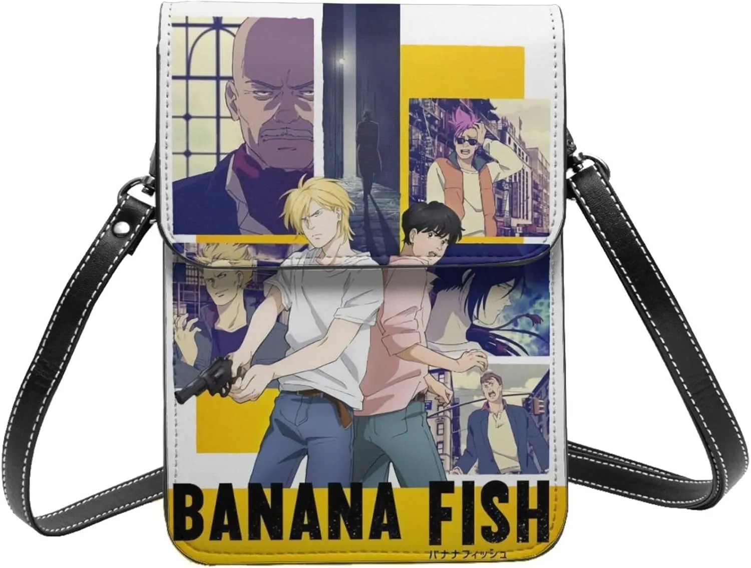 Banana Fish Wallet Phone Women'S Fashion Purse Adjustable Handba Crossbody Bags