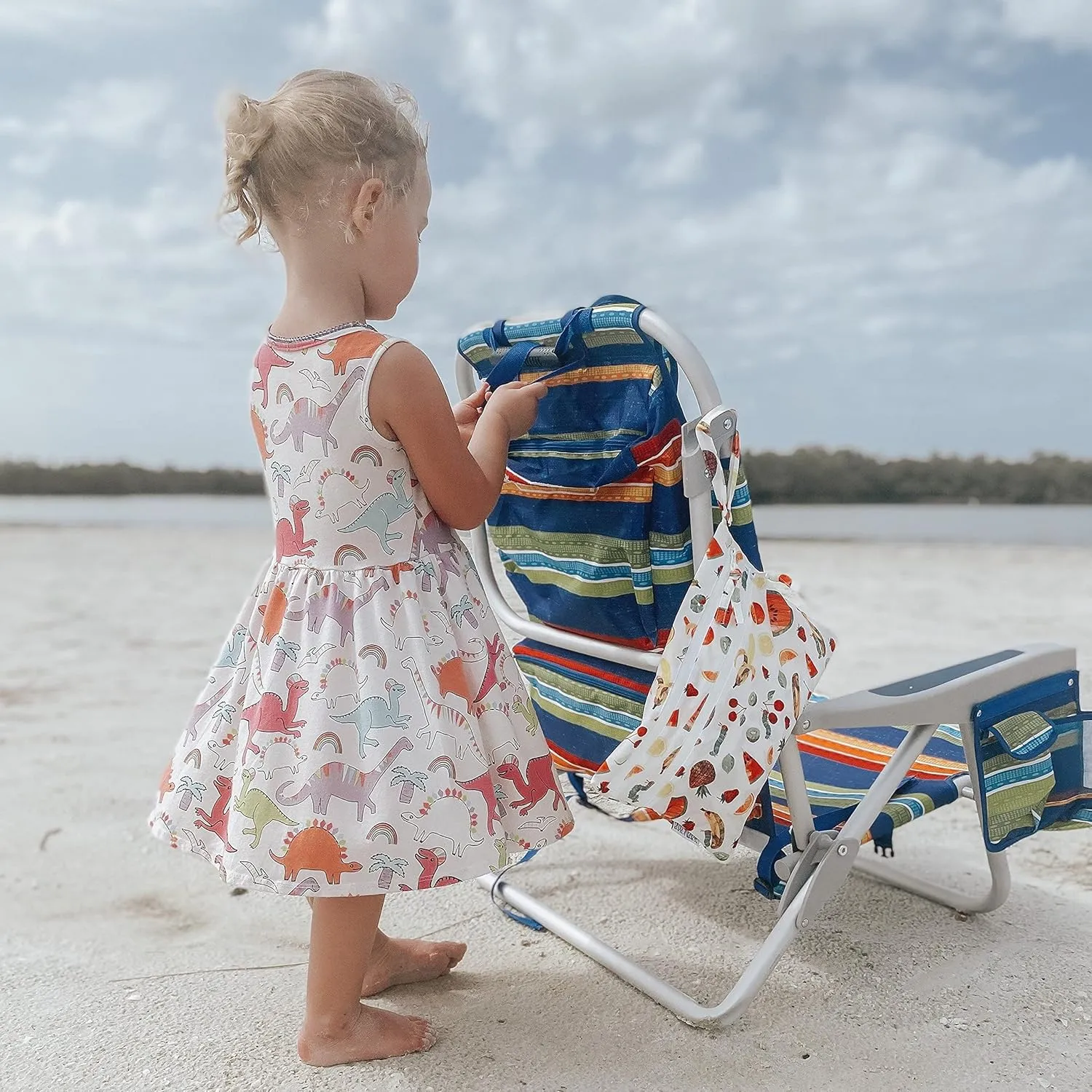 BapronBaby Eric Carle Tropical Fruit Wet Dry Bag - Waterproof Two Zipper Pockets - Reusable for Mealtime, Diapers, Stroller, Snacks, Swimsuits - Machine Washable - 11" x 9"