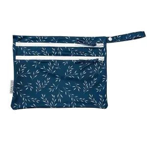 BapronBaby Willow Wet Dry Bag - Waterproof Two Zipper Pockets - Reusable for Mealtime, Diapers, Stroller, Snacks, Swimsuits - Machine Washable - 11" x 9"