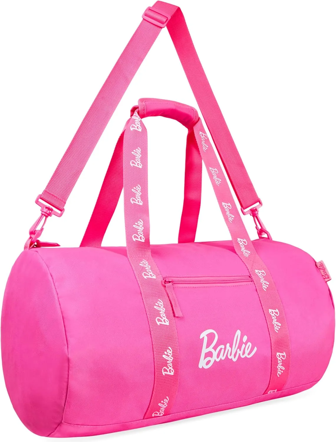 Barbie Duffle Bag Sports Kids Teens Women Dance or Gym Bag Durable Overnight Weekend Bag Travel Holiday with Zipped Pockets