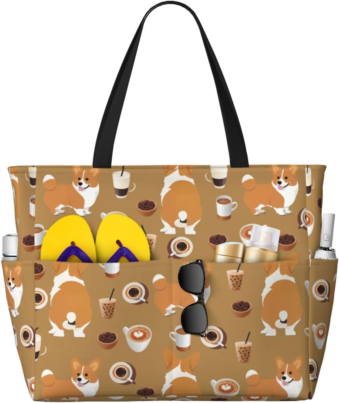 Beach Bags for Women Large Polyester Beach Tote Bag Beach Bags Waterproof Swim Pool Bag Beach Travel