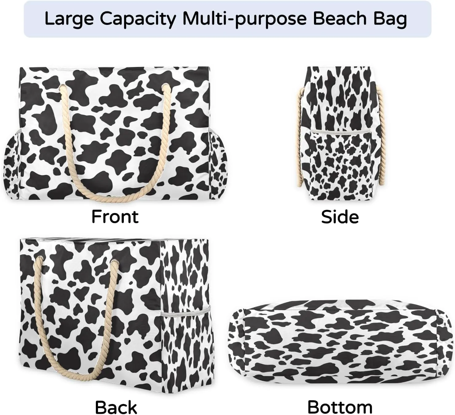 Beach Bags for Women, Large Waterproof Beach Tote Bag for Gym Grocery Travel