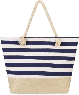 Beach Bags for Women Large Waterproof Tote Bag with Zipper Lightweight Canvas Reusable Grocery Shopping Shoulder Bag