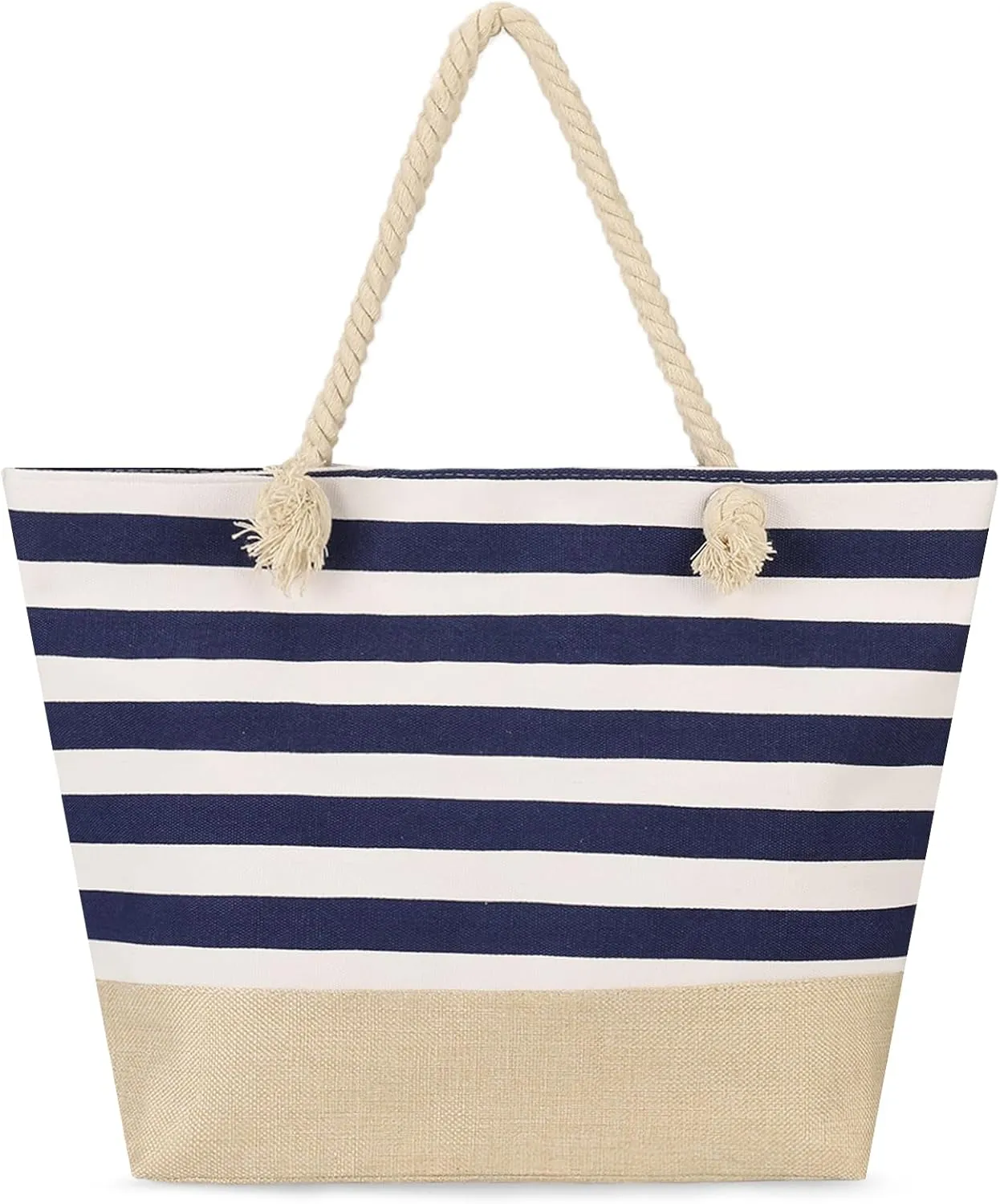 Beach Bags for Women Large Waterproof Tote Bag with Zipper Lightweight Canvas Reusable Grocery Shopping Shoulder Bag