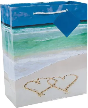 Beach Wedding Favors Bags - Set of 12 - Destination Wedding, Bridesmaid and Wedding Party Supplies and Gift Bags