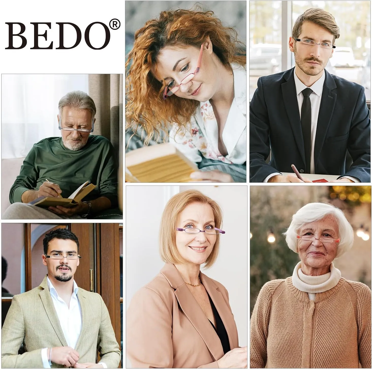 BEDO Easy Carry Mini Compact Slim Reading Glasses Lightweight Portable Readers 1.0