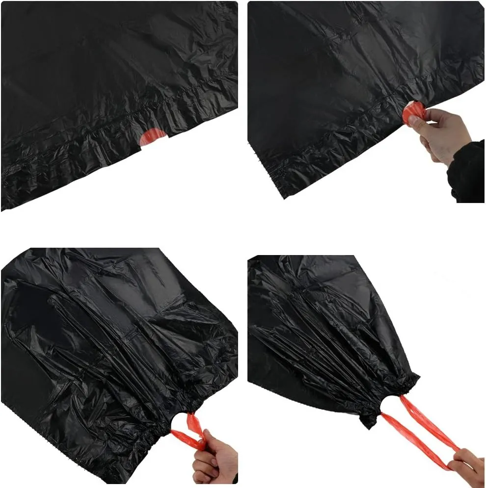 Begale 5 Gallon Drawstring Trash Bags, Black (115 Counts/3 Rolls)
