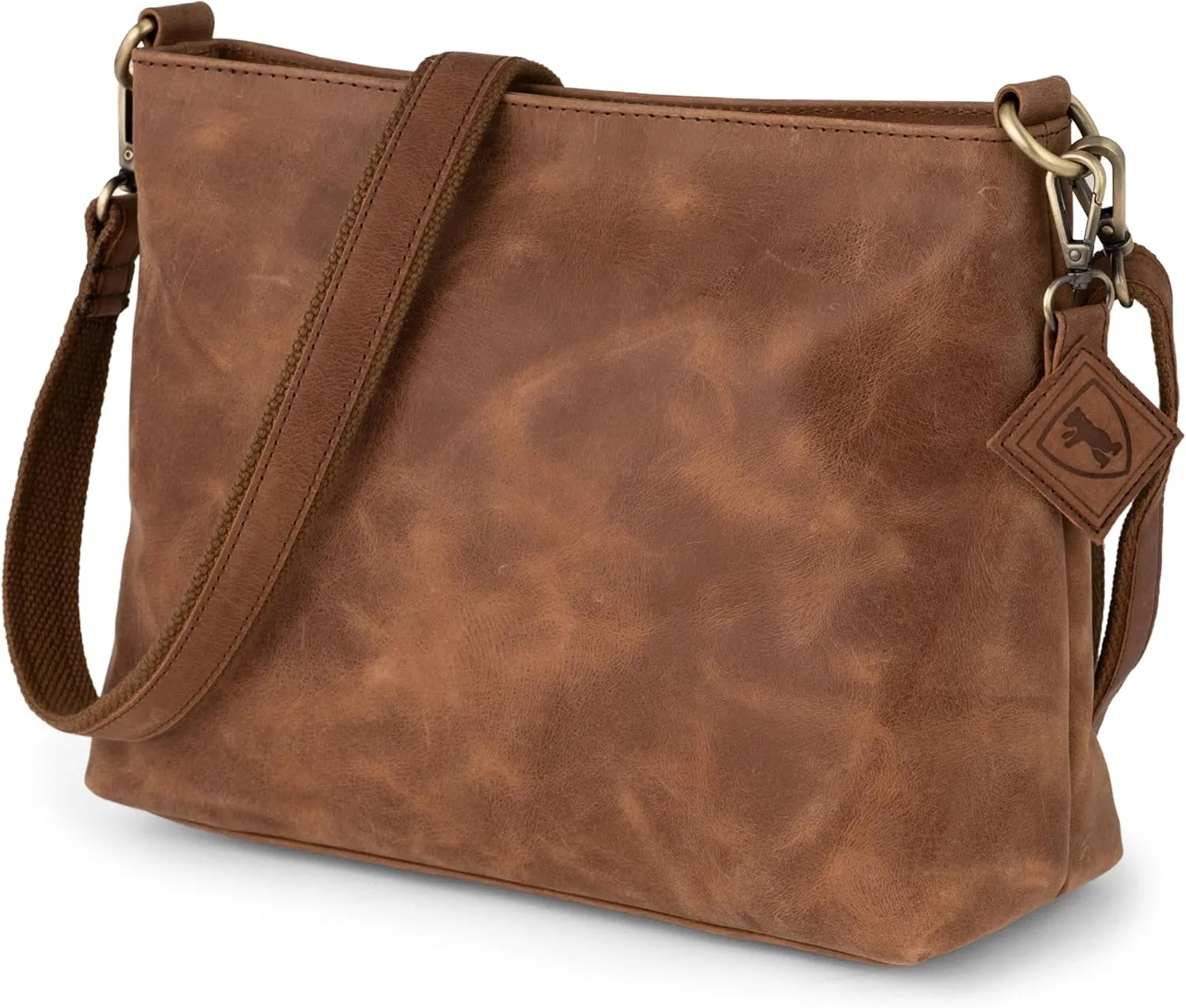 BERLINER BAGS Vintage Genuine Leather Shoulder Bag Marbella, Crossbody Purse for Women, Satchel Bag