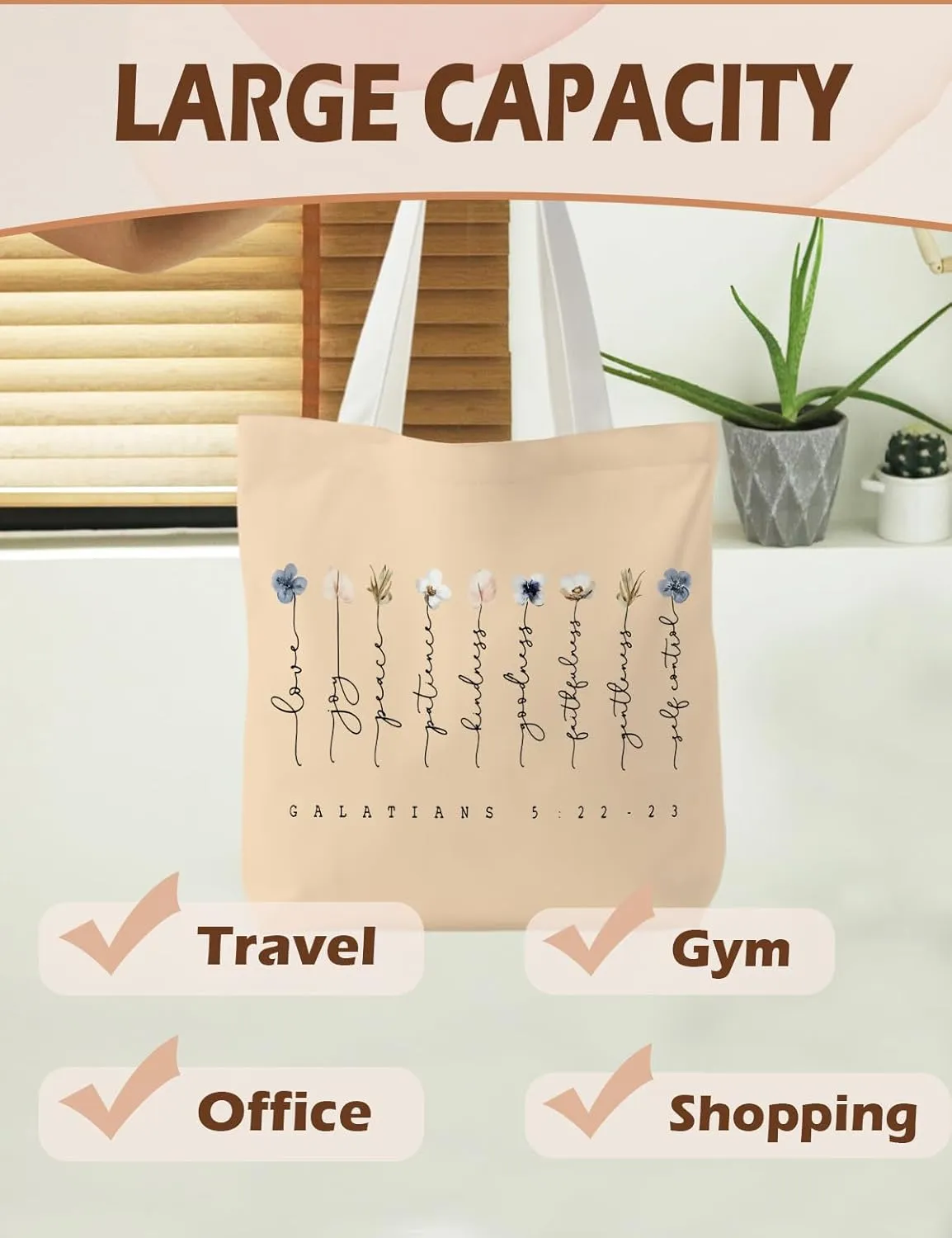 Bible Bags for Women, Christian Tote Bag, Gifts for Christian Women