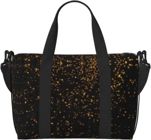 black and gold wallpaper Duffel Bags for Traveling, Lightweight Personal Item Travel Bags for Women, Gym Bags for Men