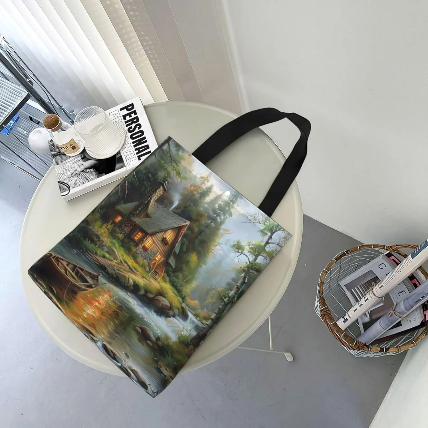 Black Flag Usa Canvas Shoulder Bag Reusable Tote Bag Soft Lightweight Cloth Bags For Women Girls Lady Casual