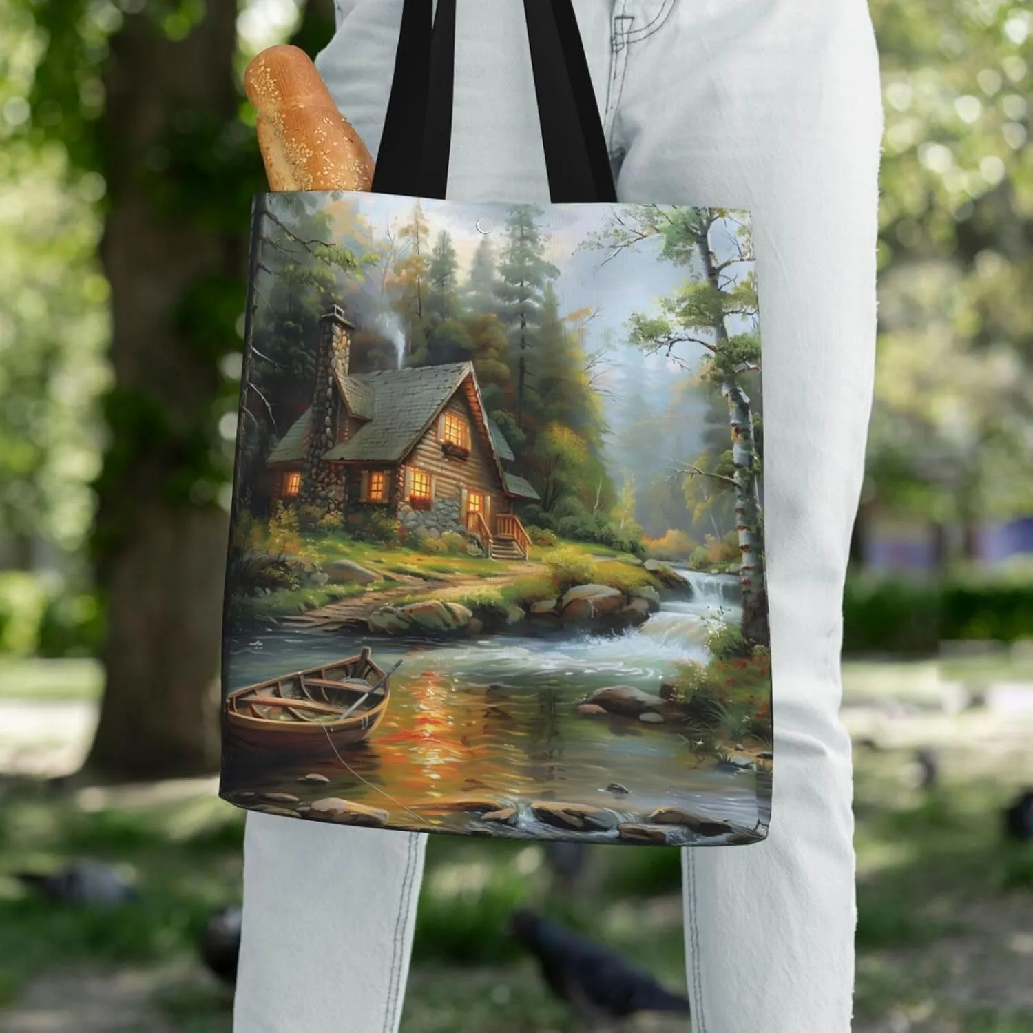 Black Flag Usa Canvas Shoulder Bag Reusable Tote Bag Soft Lightweight Cloth Bags For Women Girls Lady Casual