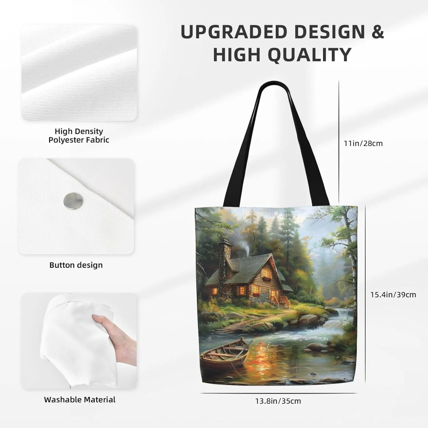 Black Flag Usa Canvas Shoulder Bag Reusable Tote Bag Soft Lightweight Cloth Bags For Women Girls Lady Casual