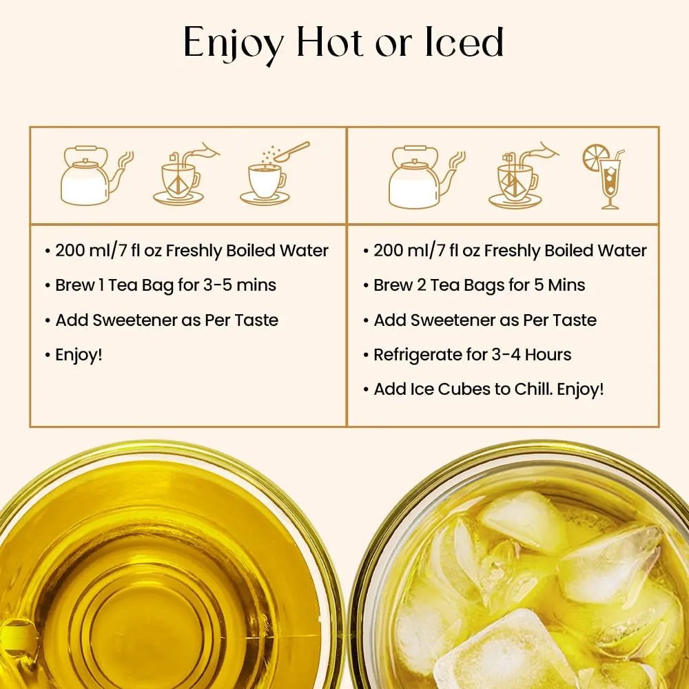 Blendart - Ginger Tea Bags, 100Teabags, 2g/bag - Premium Ginger Root Tea Bag - Warm & Spicy - Non-GMO - Caffeine-free - Support Digestion & Boost Immunity