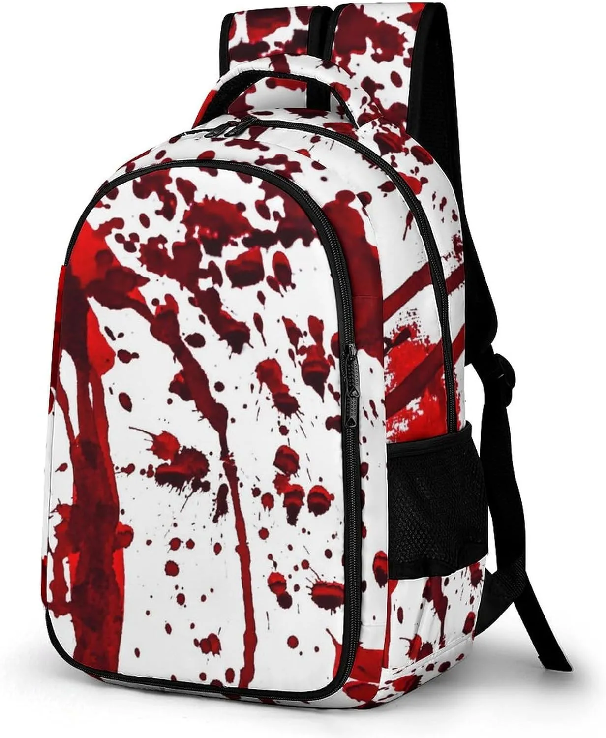 Bloody Red Halloween Laptop Backpack Scary Horror Season Travel Bags Daypack Durable Work Camping Hiking Back Packs for Women Men