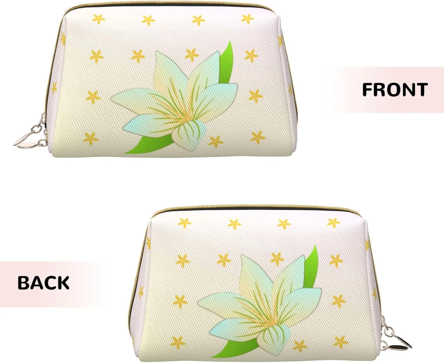 Blooming Daffodilsmakeup Bag Organizer,Toiletry Cosmetic Bag,Zipper Pouch Brushes Storage Case(Large)