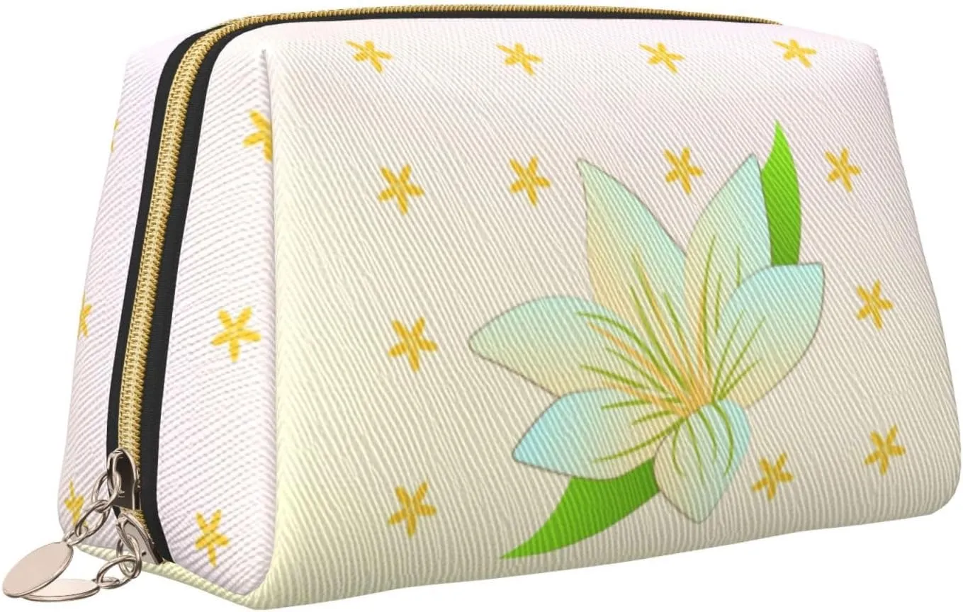 Blooming Daffodilsmakeup Bag Organizer,Toiletry Cosmetic Bag,Zipper Pouch Brushes Storage Case(Large)