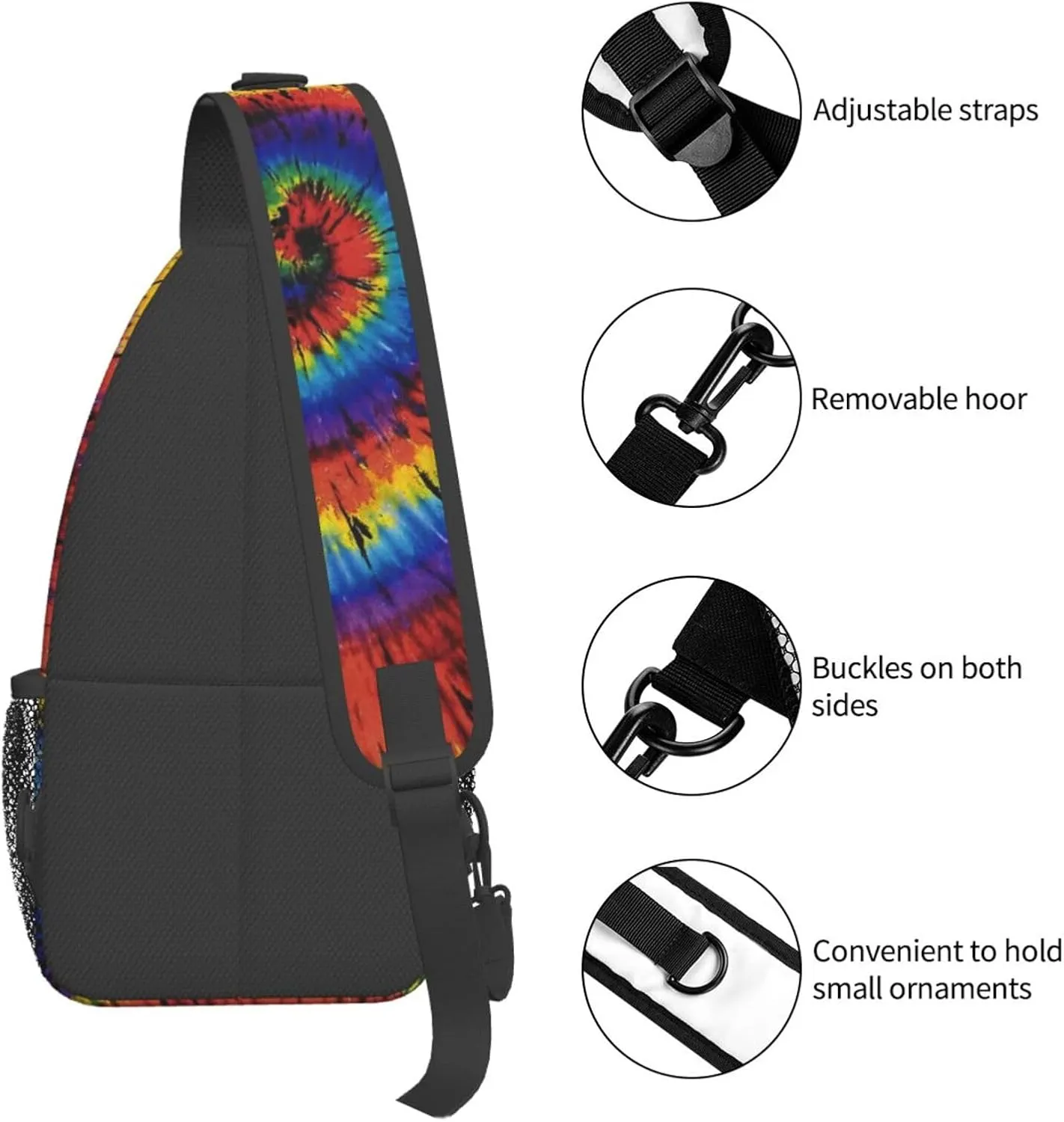 Blue Flame Chest Bags Crossbody Sling Bag Shoulder Bag Travel Hiking Daypack For Men Women