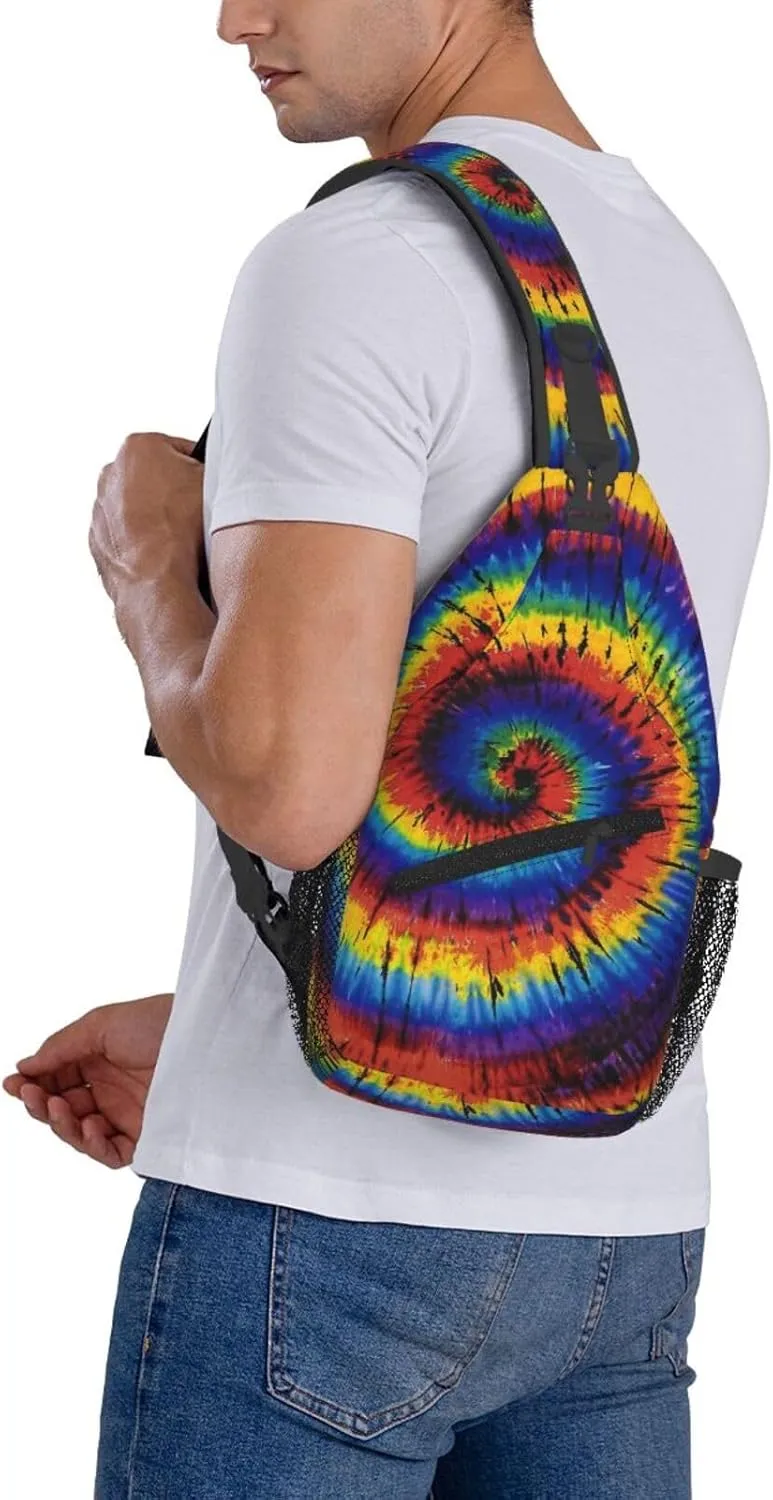Blue Flame Chest Bags Crossbody Sling Bag Shoulder Bag Travel Hiking Daypack For Men Women