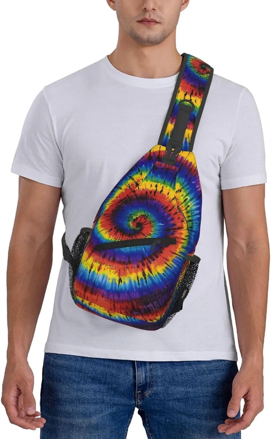Blue Flame Chest Bags Crossbody Sling Bag Shoulder Bag Travel Hiking Daypack For Men Women