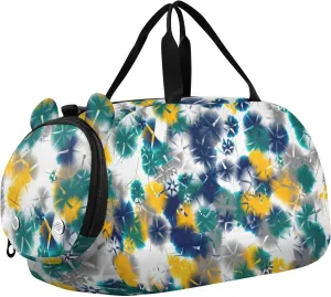Blue Green Yellow Grey Flowers Duffel Bags for Boys Small Gym Bags for Teens Dance Bag for Girls
