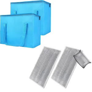 Bodaon 2PK Removable Hard Bottom for 16" W x 9" D Bag, X-Large Insulated Plate for Reusable Grocery Shopping Bags, Sturdy Supporter for Food Delivery Tote Cooler Bag, Catering for Doordash/Uber Eats