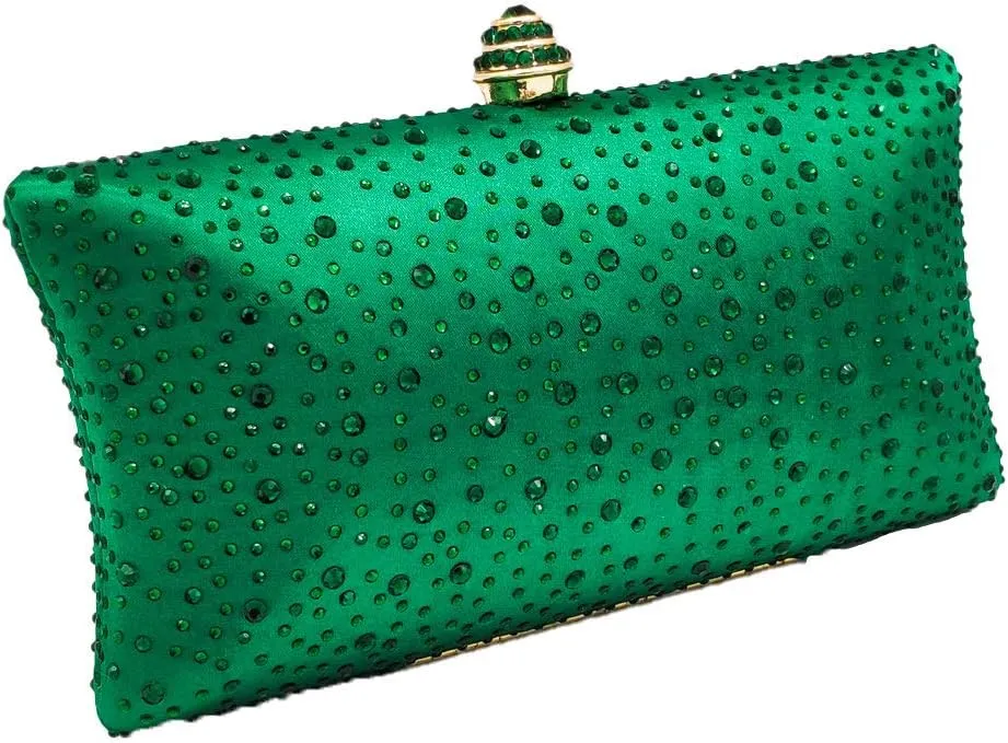 Boutique De FGG Crystal Clutch Purse for Women Formal Evening Bags Party Rhinestone Clutch Bag Wedding Prom Handbags,Mini
