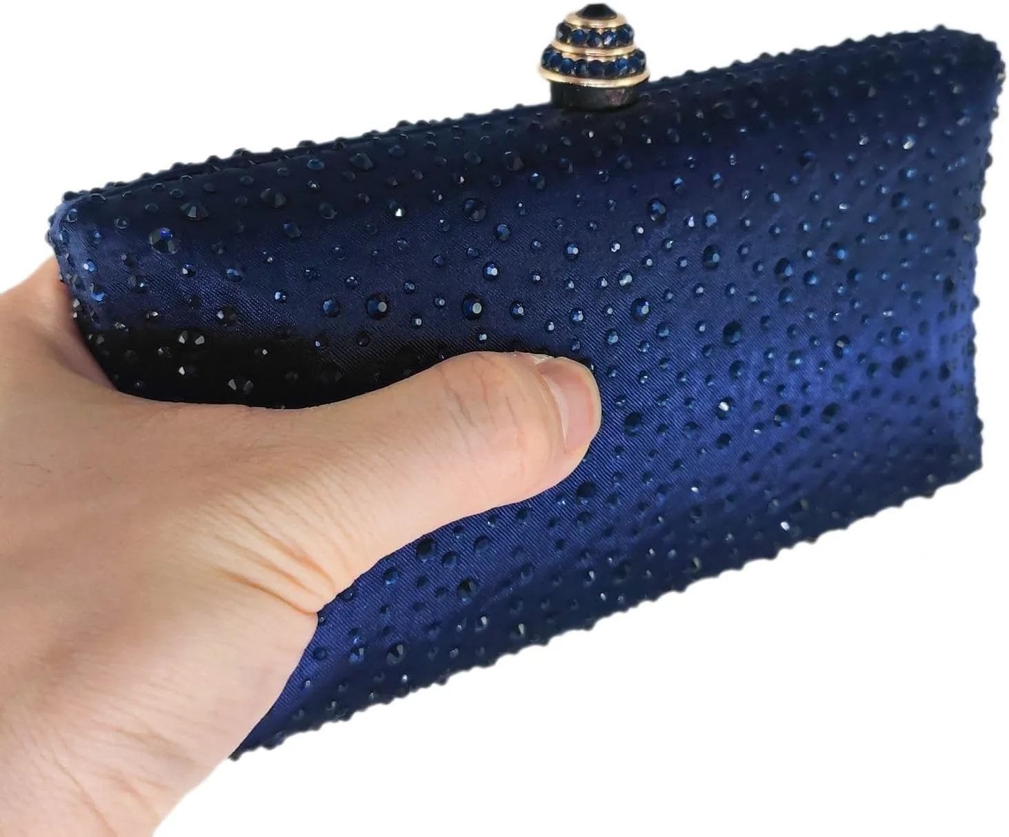 Boutique De FGG Crystal Clutch Purse for Women Formal Evening Bags Party Rhinestone Clutch Bag Wedding Prom Handbags,Mini