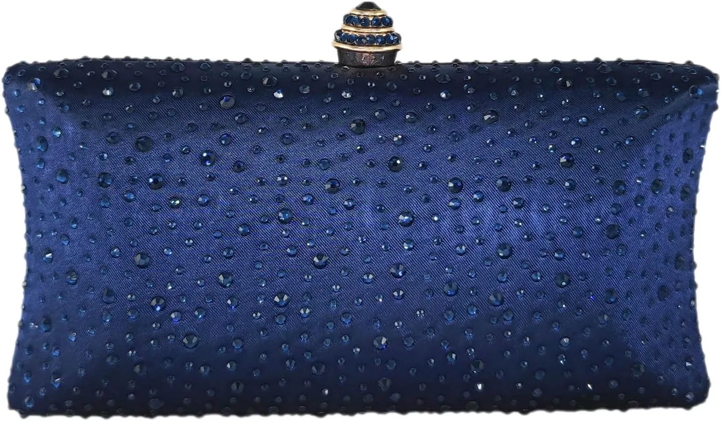 Boutique De FGG Crystal Clutch Purse for Women Formal Evening Bags Party Rhinestone Clutch Bag Wedding Prom Handbags,Mini