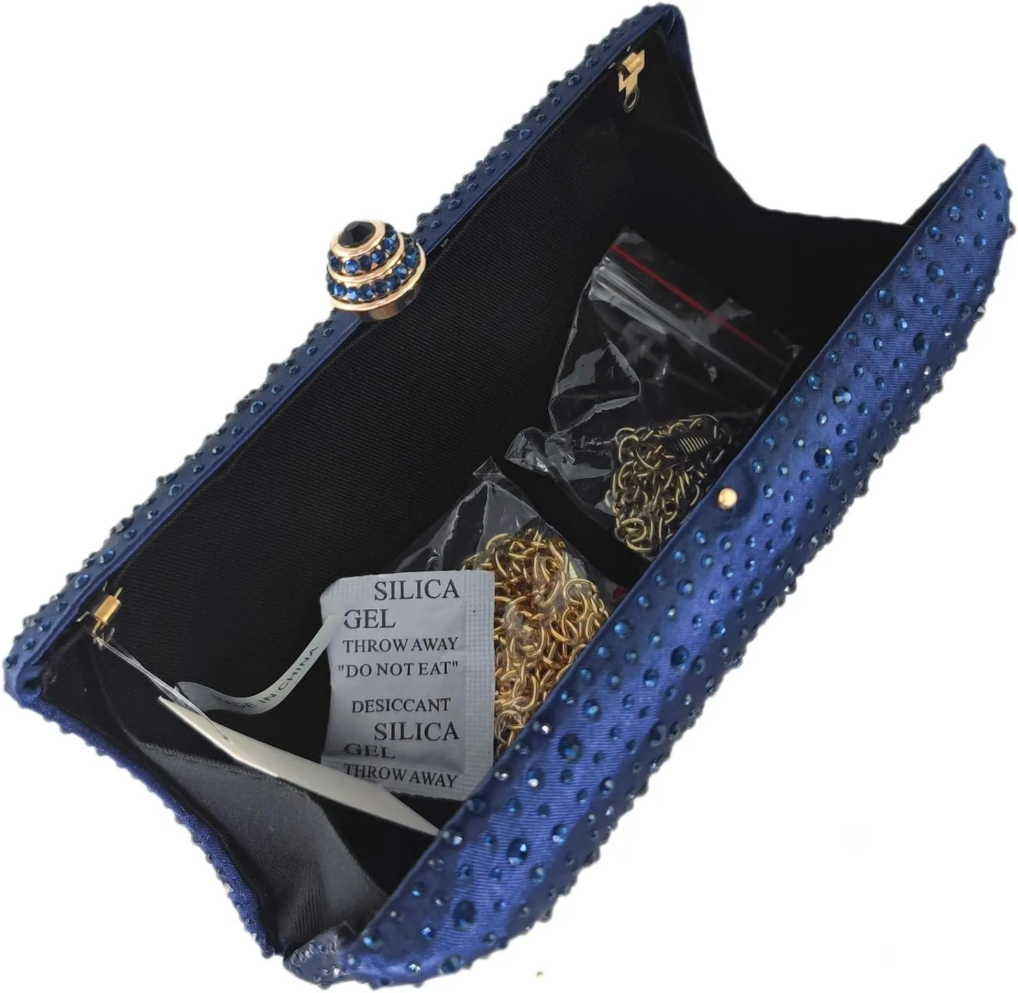 Boutique De FGG Crystal Clutch Purse for Women Formal Evening Bags Party Rhinestone Clutch Bag Wedding Prom Handbags,Mini