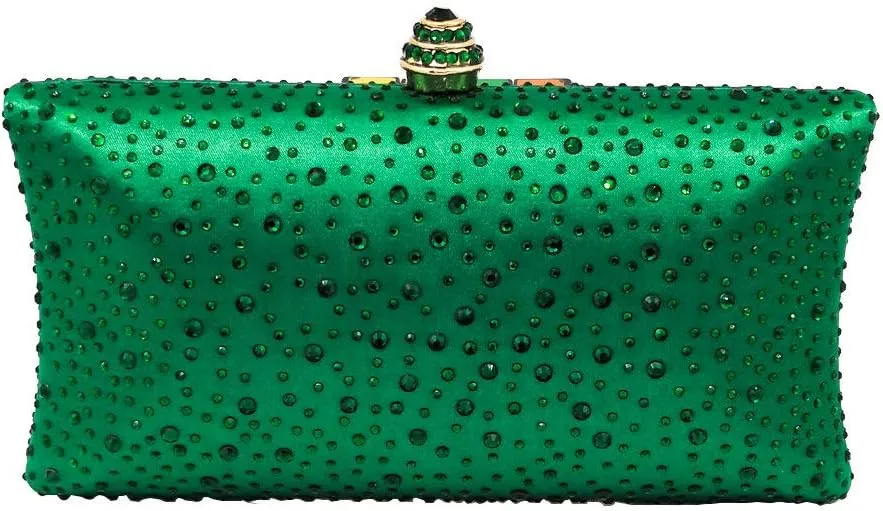Boutique De FGG Crystal Clutch Purse for Women Formal Evening Bags Party Rhinestone Clutch Bag Wedding Prom Handbags,Mini