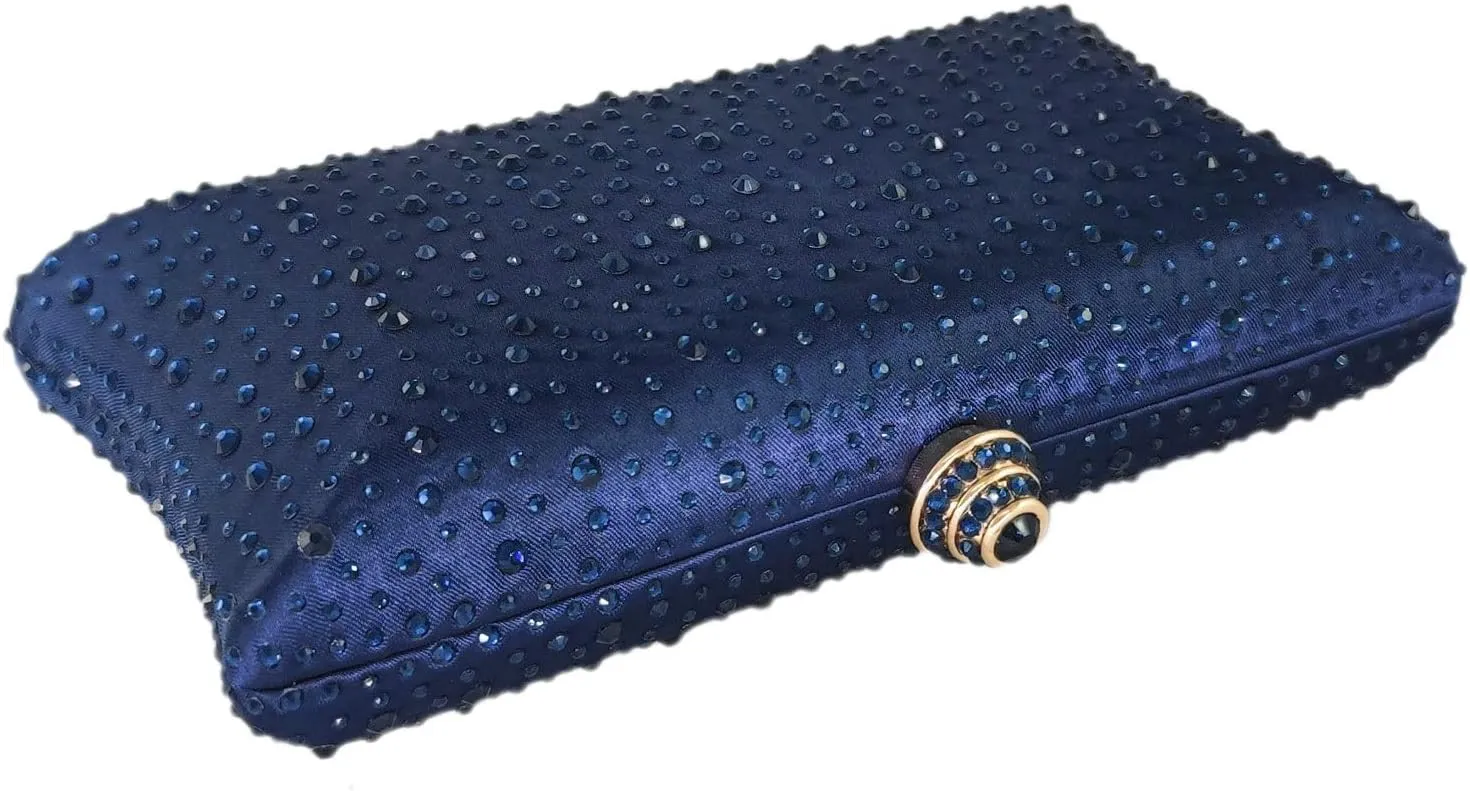 Boutique De FGG Crystal Clutch Purse for Women Formal Evening Bags Party Rhinestone Clutch Bag Wedding Prom Handbags,Mini