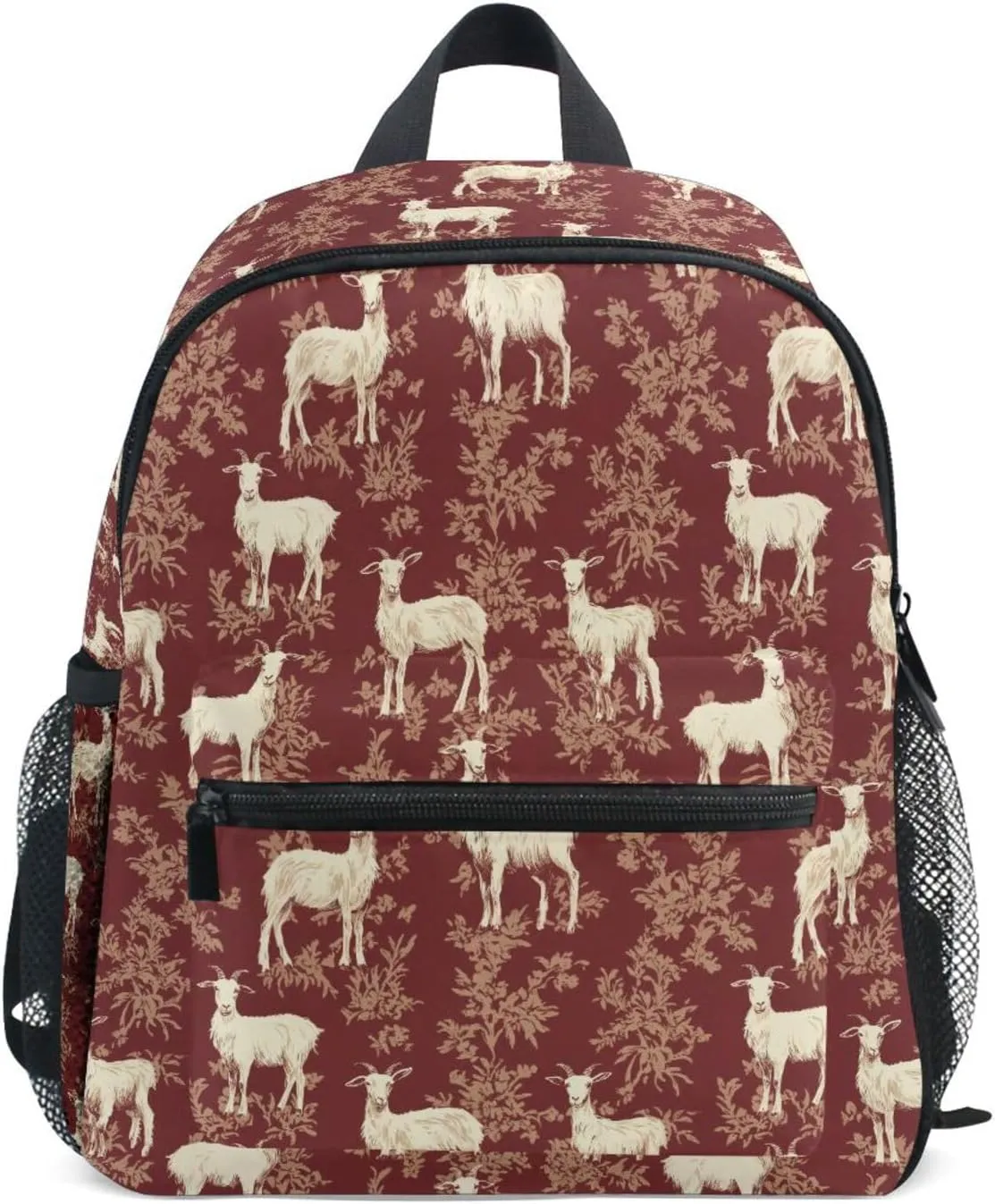 Boys Girls Schoolbag Retro Goat 3-8Y Preschool Backpack 12 Inch Lightweight Toddler Kids Travel Casual Bookbag