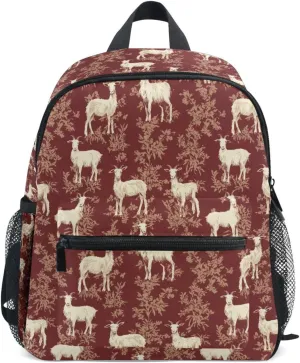 Boys Girls Schoolbag Retro Goat 3-8Y Preschool Backpack 12 Inch Lightweight Toddler Kids Travel Casual Bookbag