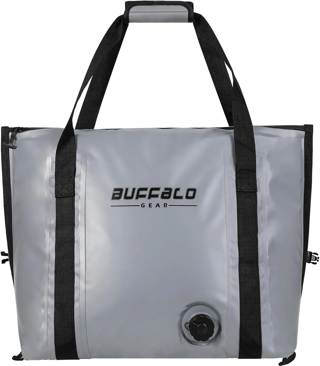 Buffalo Gear Insulated Fish Cooler - 27.5QT 58QT Waterproof Flat Bottom Bag, Leakproof and Fishing Kill Bag