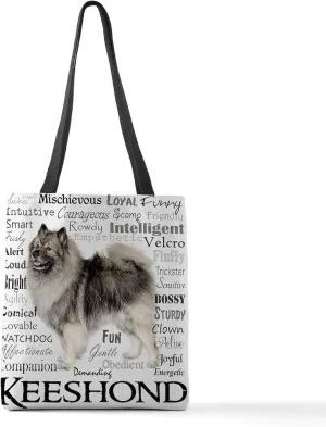 CafePress Keeshond Traits Polyester Tote Bag 16"x16"