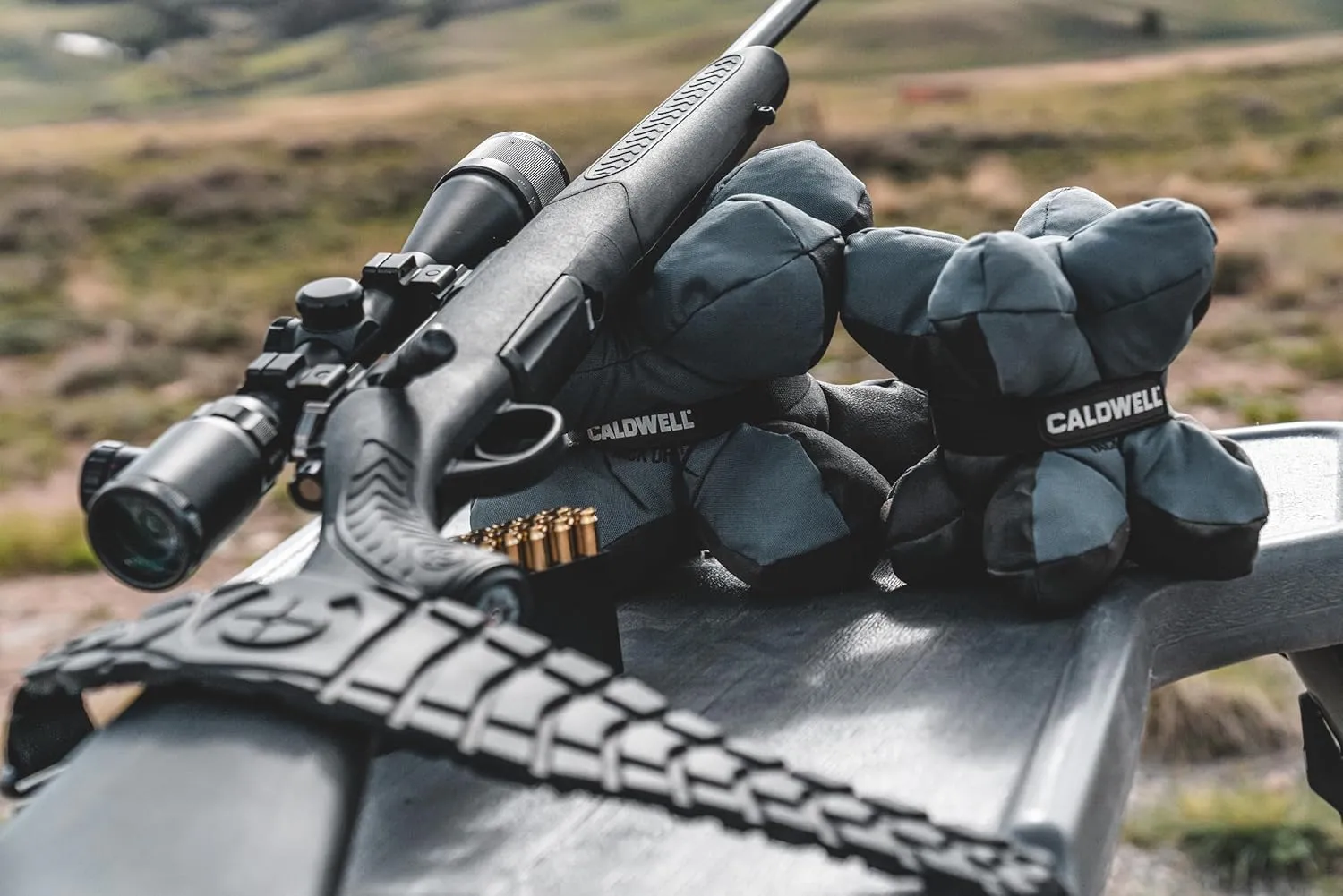 Caldwell Tack Driver X Bags with Rubberized Base, Non-Absorbent Filling and Adjustable Strap for Hunting, Sighting in Firearms, and Target Shooting