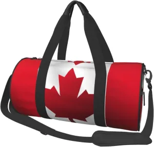Canada Flag Duffel Tote for Men and Women Backpacking Travel and Storage Shoulder Bag