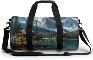 Canada Ohara Lake Yoho National Park Lightweight Gym Bag for Men Women Travel Duffel Bag Sports Workout Bag with Adjustable Strap