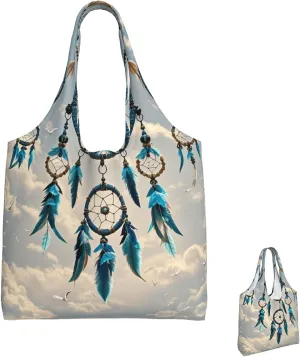 Canvas Tote Bag Lightweight Reusable Grocery Shopping Bag Ocean Sea Animal Shark Handbag for Women Men
