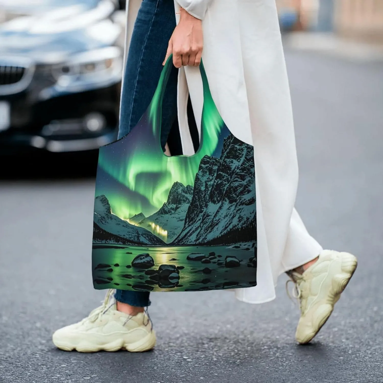 Canvas Tote Bag Lightweight Reusable Grocery Shopping Bag Pitbull Dogs Handbag for Women Men