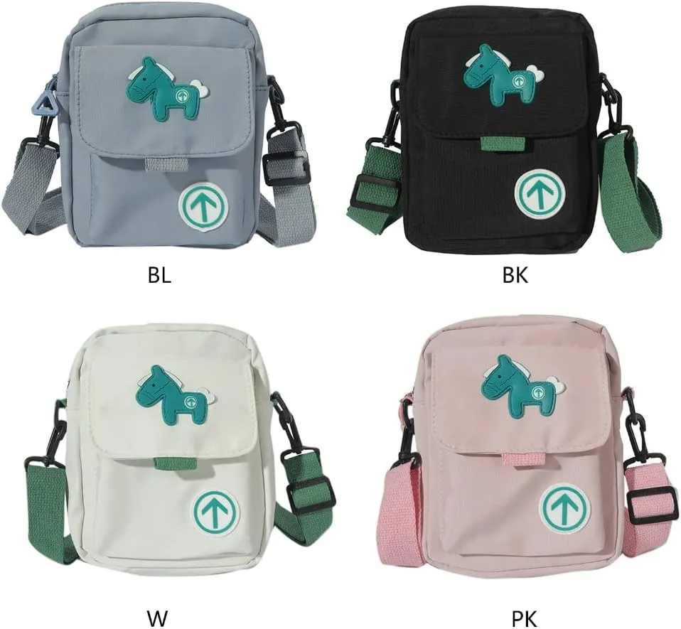 Cartoon Nylon Shoulder Bag Crossbody Bags for Women Small Multi-function Purse with Adjustable Strap