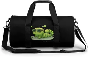 Caterpillar Glasses Insect Bug Lightweight Gym Bag for Men Women Travel Duffel Bag Sports Workout Bag with Adjustable Strap