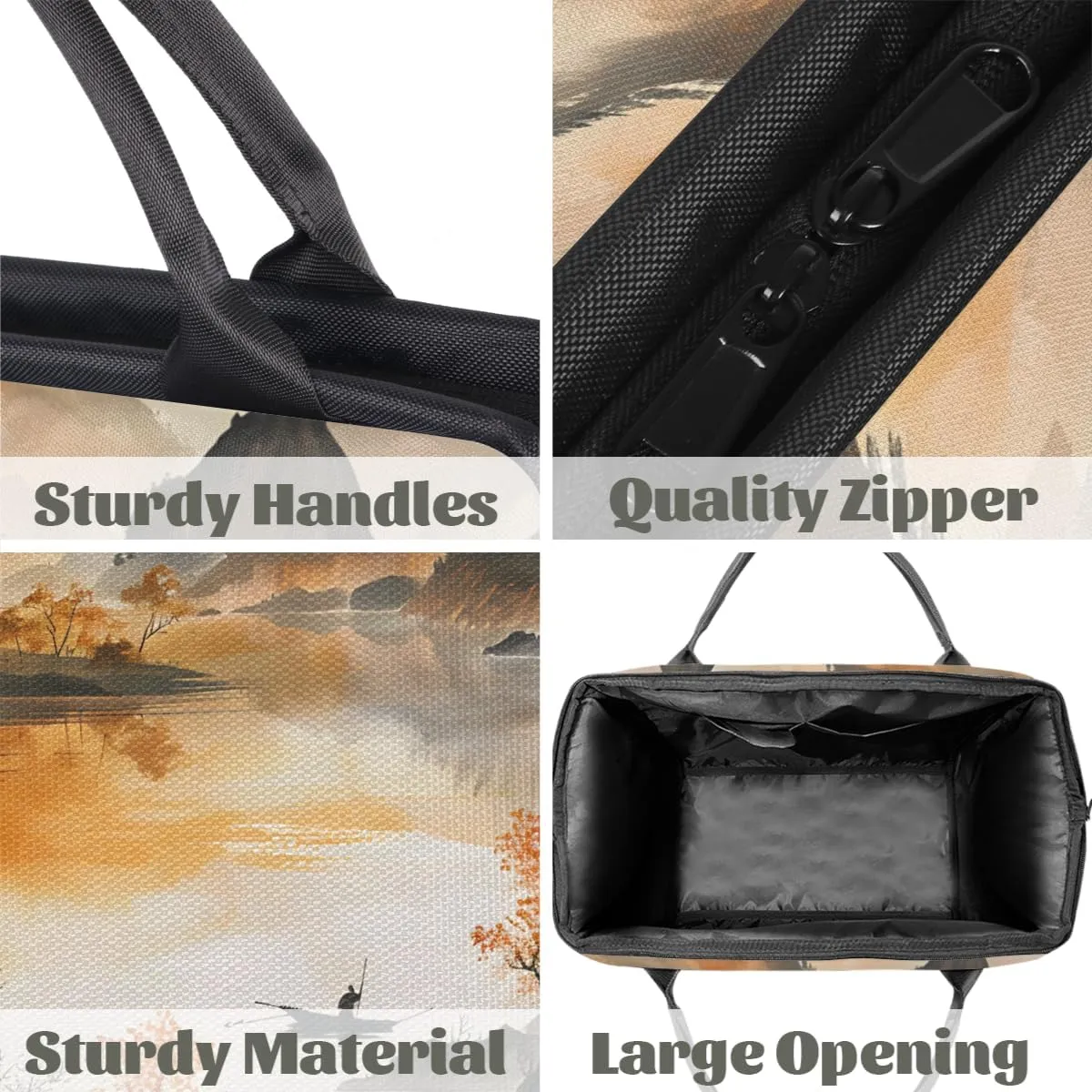 China Oil Painting Autumn Weekender Overnight Bag for Women Waterproof Carry On Travel Duffle Bags with Pocket Lightweight Sports Gym Tote Bag Large Luggage Workout Personal Item Hospital Bags