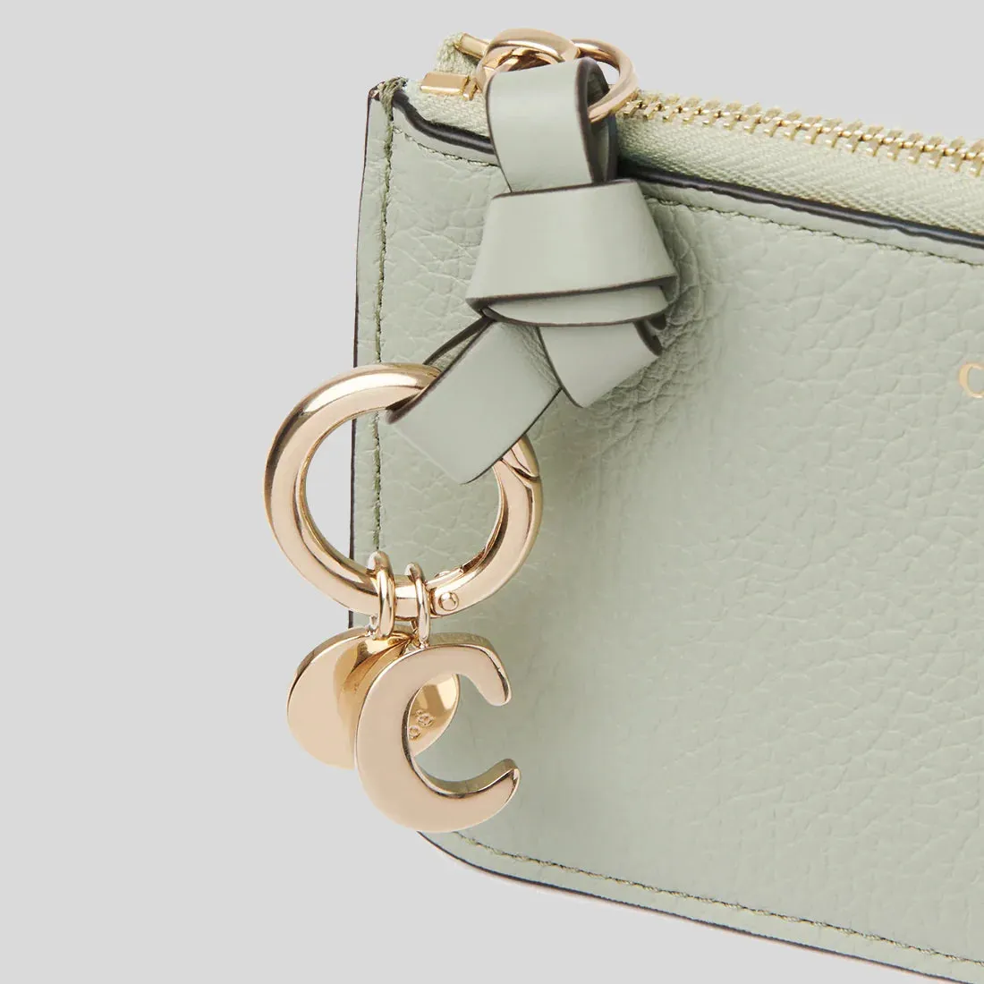 CHLOE Alphabet Flat Wallet Sea Grass RB-CHC21WP944F57