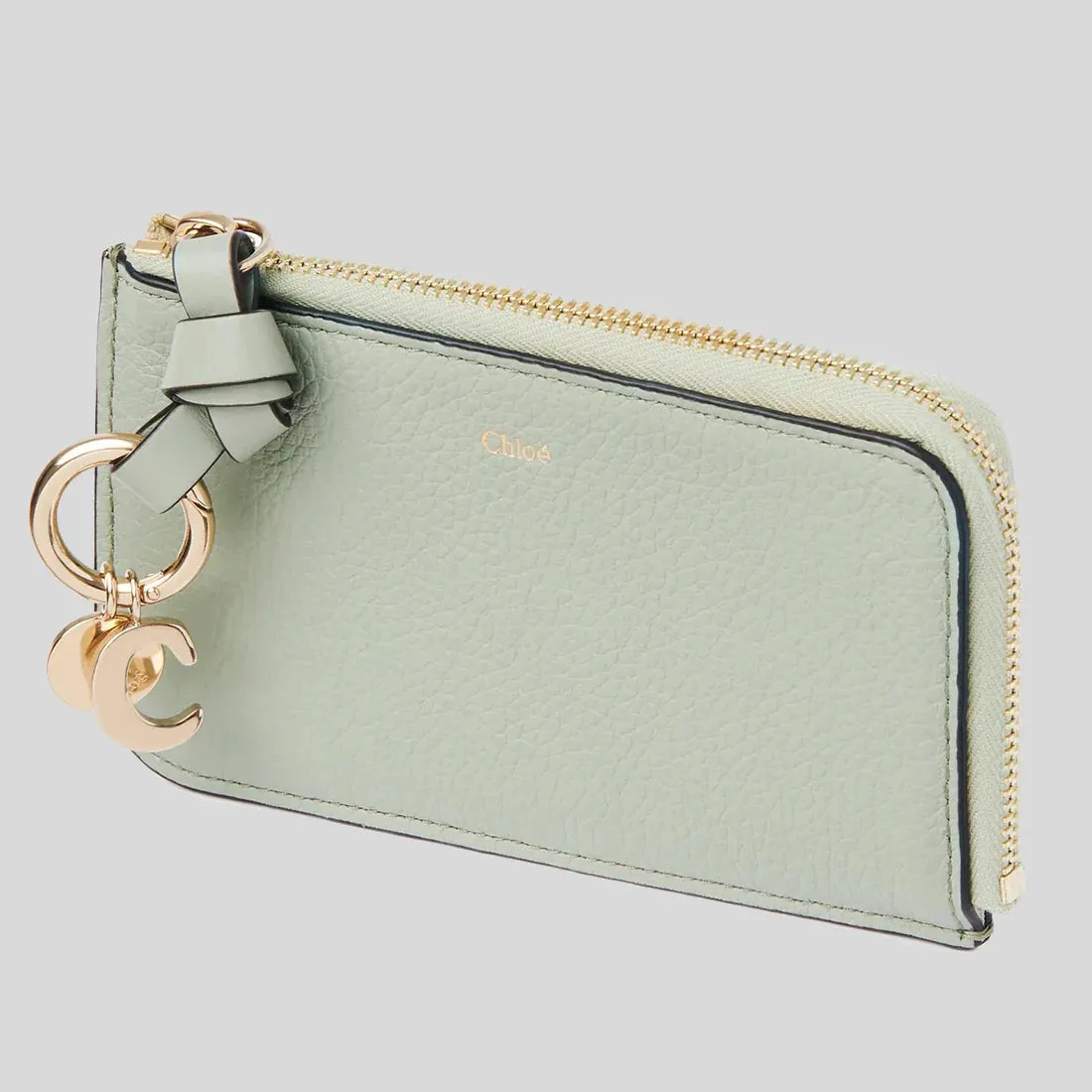 CHLOE Alphabet Flat Wallet Sea Grass RB-CHC21WP944F57